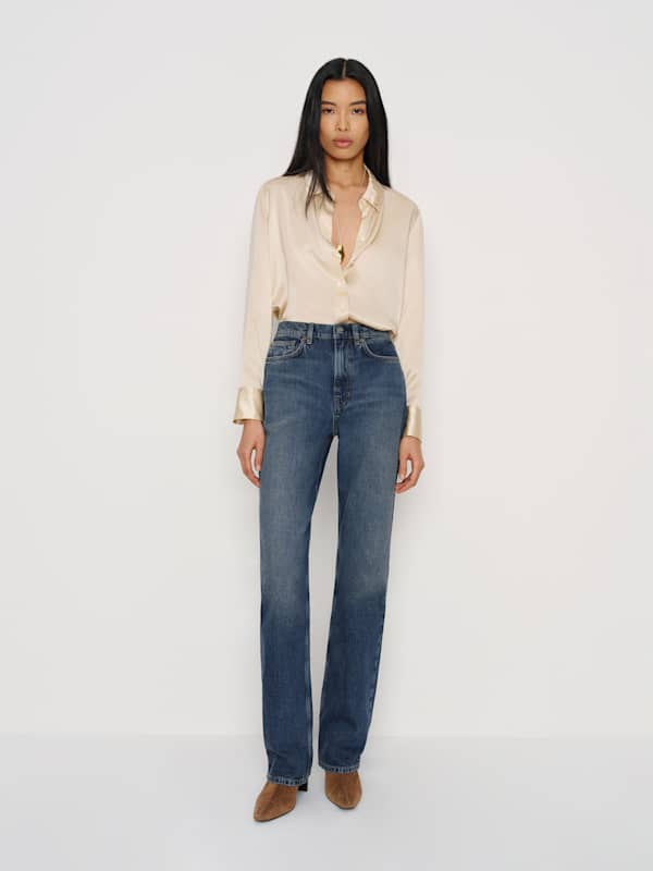 Harriet High Rise Relaxed Straight Jeans - Derg